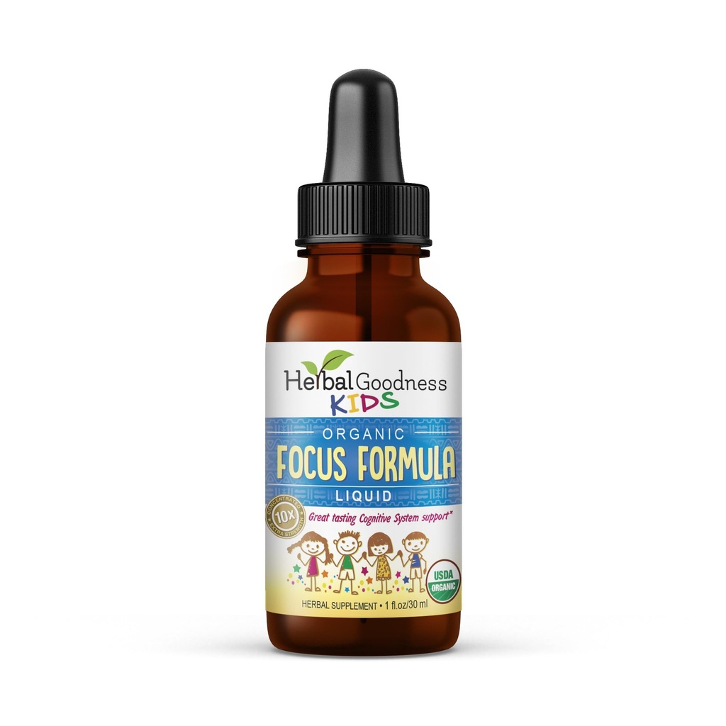 Fokus og opmærksomhed Kosttilskud 1oz - Fokus Kosttilskud med Ashwagandha til børn & Natural Moringa Extract til en Serene og Genius Mind - Non- GMO Focus Vitamin til børn - Made in USA
