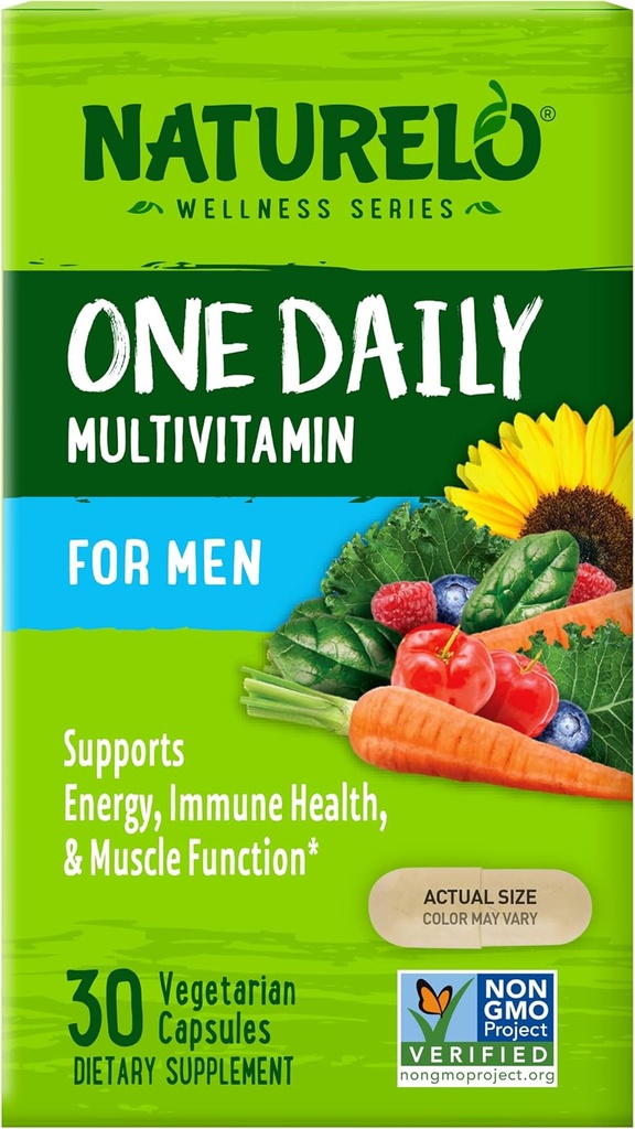 Naturelo, en daglig multivitamin kapsler til mænd, 30 greve