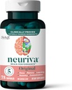 NEURIVA Original Brain Supplement for Memory, Focus & Concentration + Learning & Nøjagtighed med klinisk testet Nootropics Phosphatidylserin og Neurofaktor, Koffein fri, 75ct kapsler
