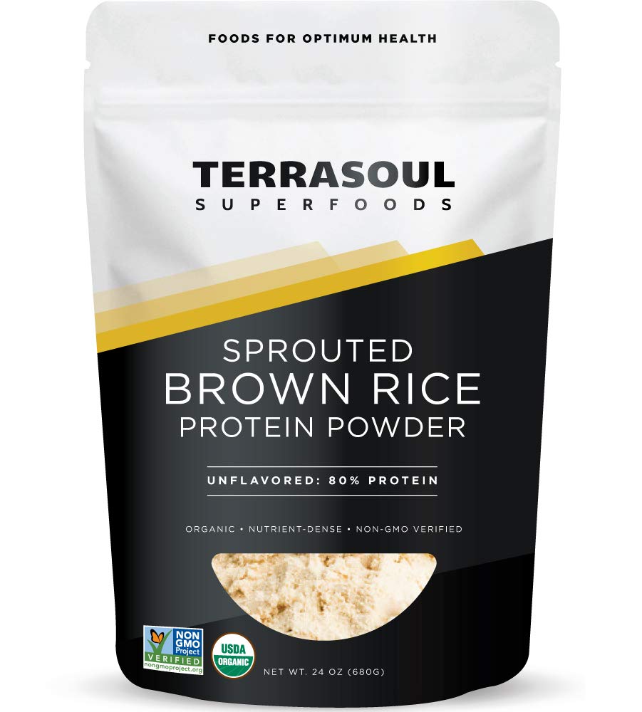 Terrasoul Superfoods Organic Sprunted Brown Rice Protein Powder, 1,5 pund