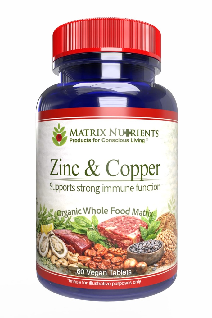 ZINC & kobber - LAB testet for højeste renhed! Hurtig Absorption, 100% økologiske naturlige ingredienser - Massive immunforsvar - reparation hjerte & krop! - Vegan tabletter (60ct)
