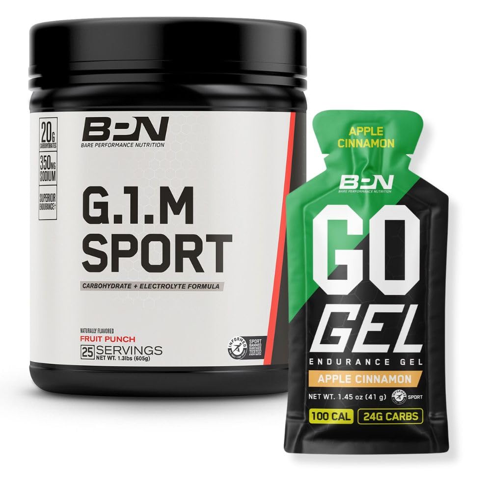 BPN G.1.M. Sport Endurance Training Fuel & Go Gel Endurance Gel Apple Kanel Bundle