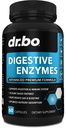 Digitale enzymer Kosttilskud Plant baseret - Pankreatisk & Proteolytisk Super fordøjelse Enzyme supplement piller støtte til Bloating Relief for kvinder & mænd - Lipase, Amylase, Bromelain, Protease & Cellulase