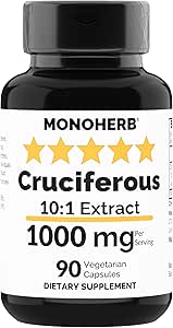 MONOHERB Crucifereekstrakt 1000 mg - 90 Vegetariske kapsler