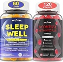 Melatonin fri naturlig søvn gummier for voksne + vitamin B Complex gummier for kvinder