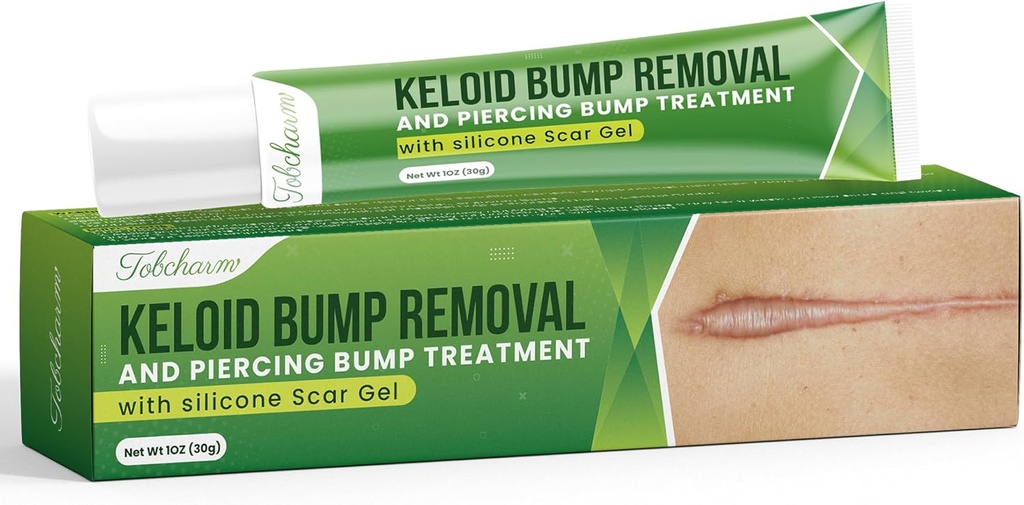 Avanceret Keloid Bump Removal Gel: Silicone Keloid Scar Removal Cream for Scars fra Piercing, Kirurgiske Marks, Acne, og Burns, Keloid Behandling for ører, ansigt, og krop med healing formel 30g