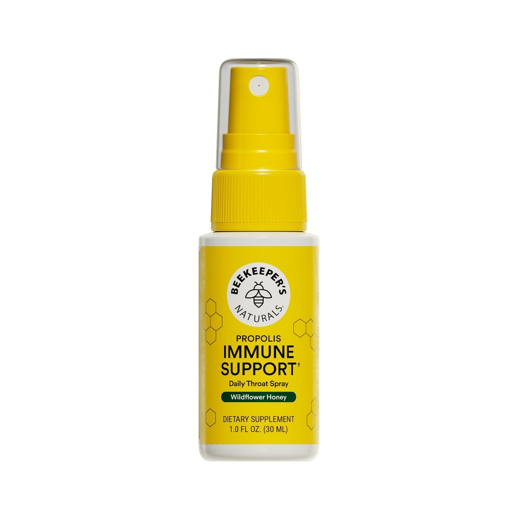 Propolis Throat Spray by Beekeeper 's Naturals - 95% Bee Propolis Extract, Natural Immunsupport & Sore Throat Relief - Antioxidanter, Keto, Paleo, Gluten- Free (1.0 oz) (Pack of 1)