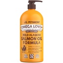 Petsmont Omega Love + Wild Alaskan Salmon Oil for Dogs Formel 32 oz - Fish Omega flydende pumpe Cats Understøtter fælles funktion Immunitet hjerte sundhed kosttilskud kæledyr naturlige EPA DHA fedtsyrer