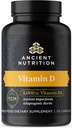Ancient Nutrition D-vitamin supplement, 5.000 IE D-vitamin til immunforsvar, fremstillet af benmel og champignon ekstrakt, understøtter sund inflammation, Paleo og Keto Friendly, 60 kapsler