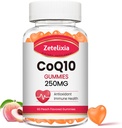 CoQ10 Gummies, 5X Bedre Absorption Coenzym Q10 til celleenergi og antioxidant Support, 60 Peach Gummies