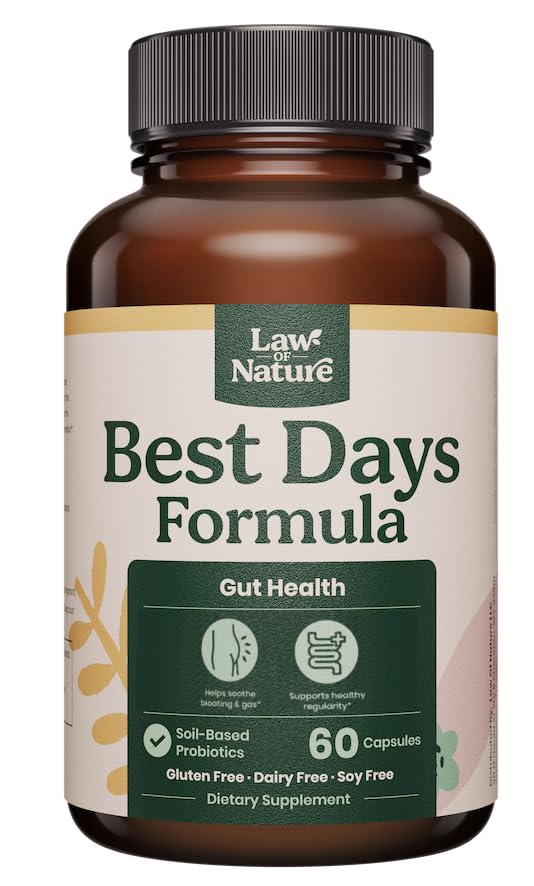 Best Days Formel 124; Advanced 5- in-1 Gut Support for Bloating, Gas & Irregularity