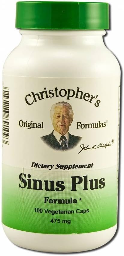 Christopher 's Original Formulas Sinus Plus, Sinus Support Kapsler, Hele Herb Synergistic Blend, 100 Greve