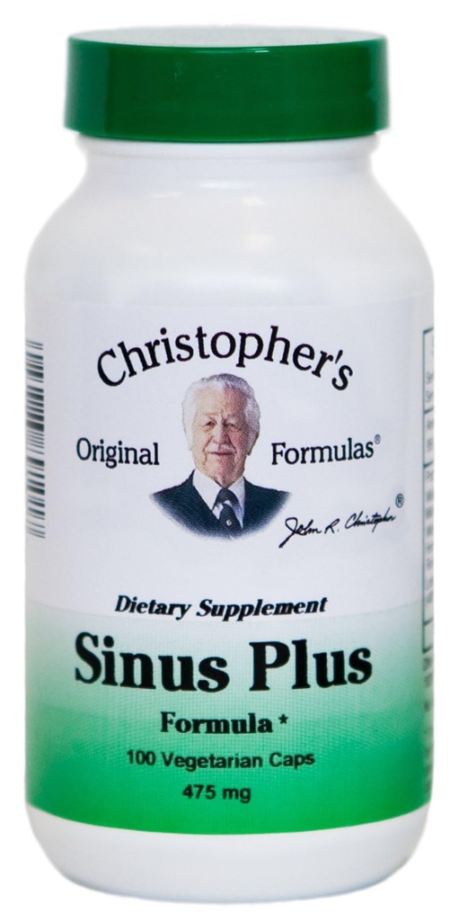 Christopher 's Original Formulas Sinus Plus, Sinus Support Kapsler, Hele Herb Synergistic Blend, 100 Greve