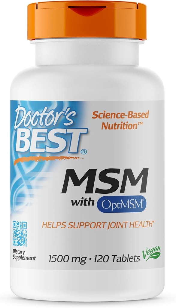 Doctor 's BEST MSM, 1500 mg, 120 tabletter