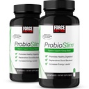 Kraftfaktor ProbioSlim Probiotisk supplement til kvinder og mænd med Probiotika og grøn te ekstrakt, Reducer gas, Bloating, Forstoppelse, Support fordøjelse og Gut sundhed, 120 kapsler (2-Pack)