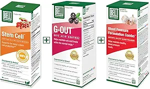Bell Bundle - sund blodtryksstøtte, Stem Cell Kosttilskud, & G- Out Uric Acid Cleanse - 25 År rundt om i verden, solgt direkte af producenten