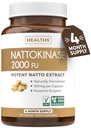 Healths Harmony Natokinase 2000 FU (non-GMO) Kraftfuld Natokinase supplement fremstillet af naturligt fermenterede sojabønner - (4 måneder Tilgang) 120 Vegan Nato kapsler