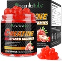 Kreatin Monahydrat Gummier for mænd Kvinder Muskelvækst, Sukker Free - Forbedre styrke & ydeevne, Bulk Kosttilskud Creatin - Pre Workout Gummies- 120pcs