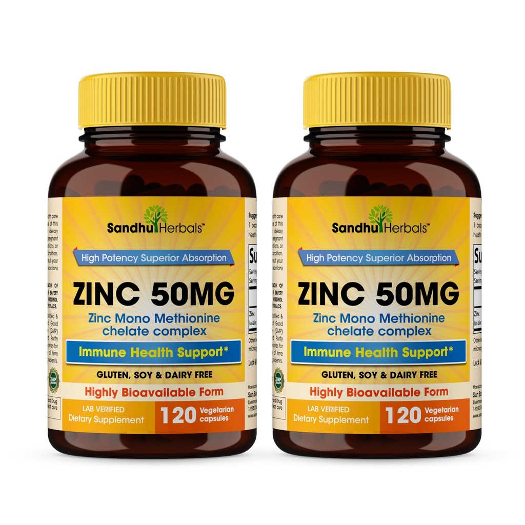 Zink 50mg kapsler til mænd og kvinder, 240 Greve og 124; stærkt Absorberbare Zinktilskud til immunsystemet Support 124; Zink 50 mg Mono Methionin Chelated Complex 124; Hjælper med hud sundhed & Samlet Immunitet
