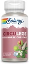 SOLARAY CircuLegs med Horse Chestnut Extract, Gotu Kola, Butcher 's Broom, og mere, Circulation og Vein Support til sunde ben, 60- dag garanti, Lab Verified (30 Serv, 60 VegCaps)