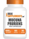 BulkSupplements.com Mucuna Pruriens Kapsler - Urtetilskud, Mucuna Pruriens Supplement, Velvet Beans - Vegan & Gluten Free, 2 Kapsler pr Servering (1000 mg), 180 Greve (pakke med 1)