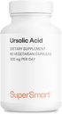 Supersmart - Ursolsyre 300mg per dag (Well- Tolerated) - Rosemary Leaf Extract Support 124; Non- GMO & Gluten Free - 90 Vegetariske kapsler