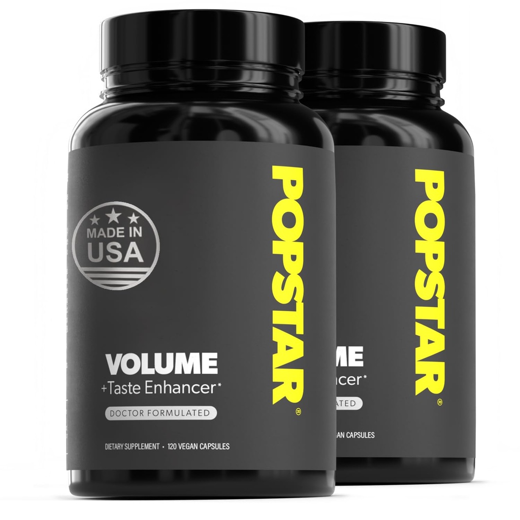 POPSTAR Labs Semen Volume Booster - Mænds Semen Sundhed & Fertilitet Supplement - Læge Formuleret til at øge belastning Volumen - Made in USA - Non- GMO, Organic, Vegan - 240 Kapsler - (2 Måned Supply)
