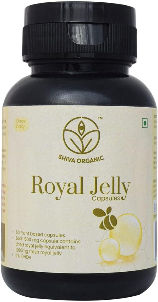Royal Jelly Capsules - 10 HDA: 6% - Frysetørret - 60 Kapsler (500mg)