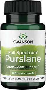 Swanson Full Spectrum Purslane 400 Milligram 60 Veg kapsler