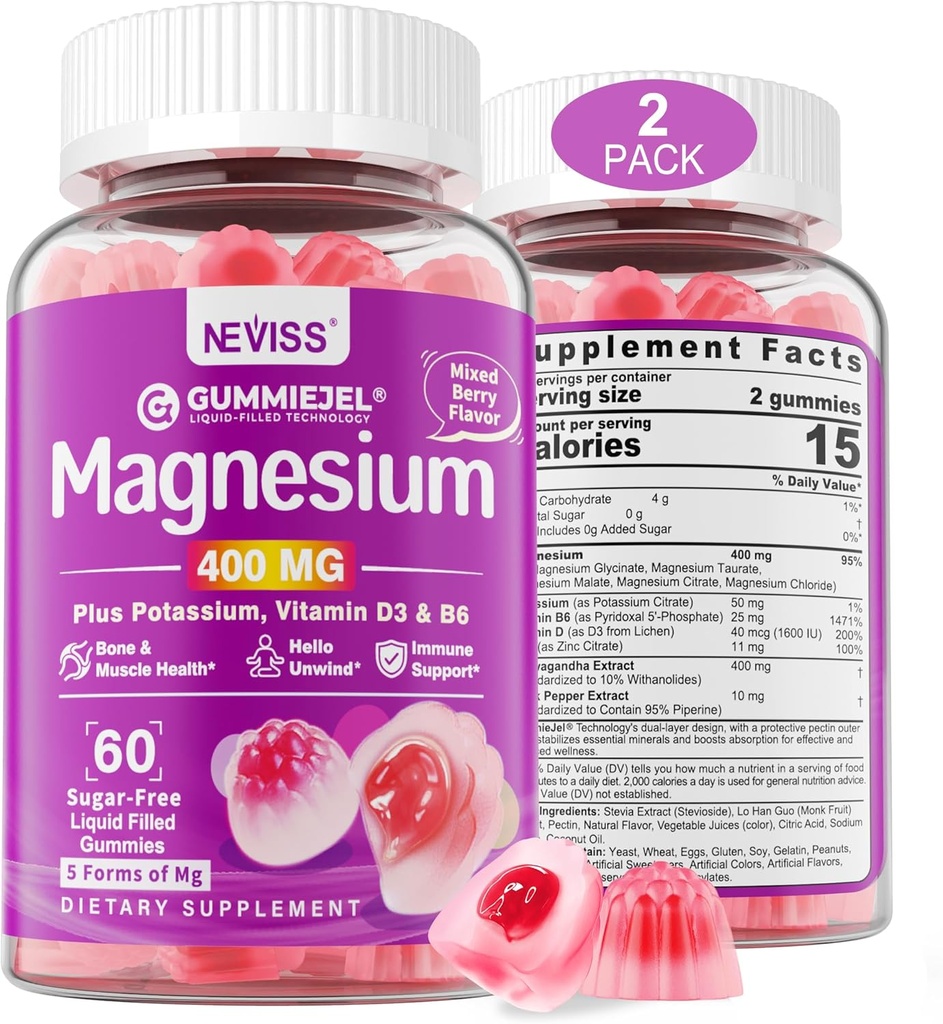 Sugar- Free Magnesium Gummies 400mg
