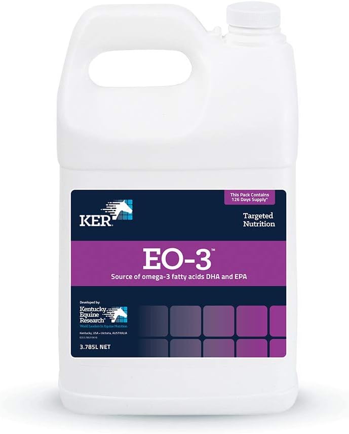 Kentucky Equine Research EO-3: Kilde til Omega-3 fedtsyrer DHA og EPA for heste, 1 Gal (128 Servere)