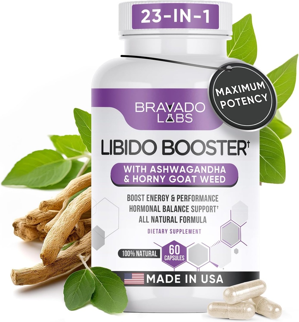 Libido Enhancer Supplement - Kvindelig Libido Booster for kvinder - Drive, Energy, Mood, Intimacy og Performance Enhancement Pills - med Maca Root, Ashwagandha, Dong Quai - 60 ct