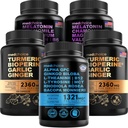 MEDCHOICE Gurkemeje & Ingefær (240ct), Sleep Melatonin (180ct), og Nootrope Brain (60ct) Supplement Bundle - Wellness Trio for Brain, Sleep, & immunforsvar - Vegan, Non- GMO, Gluten- Free