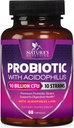 Probiotika 60 Millioner CFU per servering - 10 Stammer + Prebiotika - fordøjelsessygdomme, Gut & immunforsvar - understøtter lejlighedsvis obstipation, gas & bloating for kvinder & mænd Hylde Stabil - 60 kapsler
