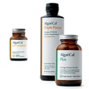 ALGAECAL Bundle - D3- vitamin Complete (1000 IE) + Vitamin K2, E & A & Plant- baseret Calcium til stærkere Bones & Fish Oil Omega 3 1200mg EPA DHA