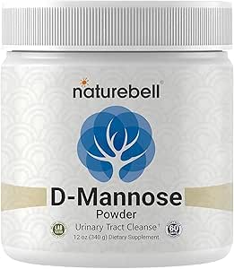 NatureBell D Mannose Powder, 12oz | Instantized for Max Absorption – Fast Acting Cleanse – Urinary Tract & Bladder Health Support – Flush UTI Impurities – Non-GMO, Vegan