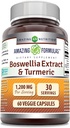 Amazing Formulas Boswellia Extract & gurkemeje Support 124; 1200 Mg Per Serving