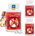SPORTLEGS Fast Fitness Boost Pre Workout for mænd og kvinder, Mælkesyre supplement, Sport Endurance Fuel, Endurance Kosttilskud til løbere - NSF Certified for Sport, 120- Capsule Flaske, pakke med 3