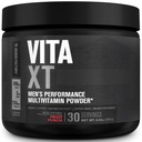 Jacked Factory Vita XT Performance Vitamin Powder - Daily Multivitamin Powder for mænd med KSM- 66 Ashwagandha, Prebiotic Fiber, Vitamin A, C, D, K, B6, B12, & More - Fruit Punch, 30Sv