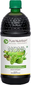 Pure Noni Gold 1000ml; Noni Juice Koncentrat med Garcinia, Aloe Vera, Amla, Ashwagandha og Grape Seed Extract