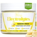 Zero Sugar - Banan Cream Electrolytes Powder - Genopfriskende Hydration - Koffein Free Energy med alle naturlige ingredienser - Vegan, Keto & Paleo - Sukker Free Electrolytes Powder Drink Mix - 37 Servering