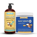 WONDER PAWS Omega Max Fish Oil Plus Daily Multivitamin Chews - for hund fælles sundhed, hudfugt, immunsystemet Support & Daily Wellness - Omega Max 16 Ounces - Multivitamin 60 Chews