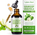 Soursop Graviola Liquid Drops - Soursop Bitters Liquid - Soursop Leaves Extract - Natural Antioxidant - Cell Support & Regeneration - Immunboost - Slap af - Lever og søvn (1)