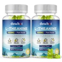 L- Theanine Gummies 400mg, Chewable Theanine Supplement for voksne & børn 4 +, Natural Stress Relief, zzZ & Focus Supplement, Vegan, Lavsukker, Non- Drowsy, Lemon Flavor, 120 Chewables