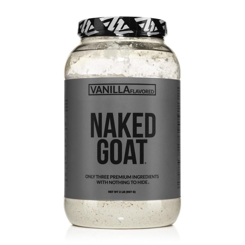 NAKED Goat Vanilla Protein Powder - Pasture Fed Geat Whey Protein Powder from Small- Herd Dairies - Kun 3 Ingredienser - GMO fri, Soy Free - All Natural - 23 Bedste Protein - 25 Servere