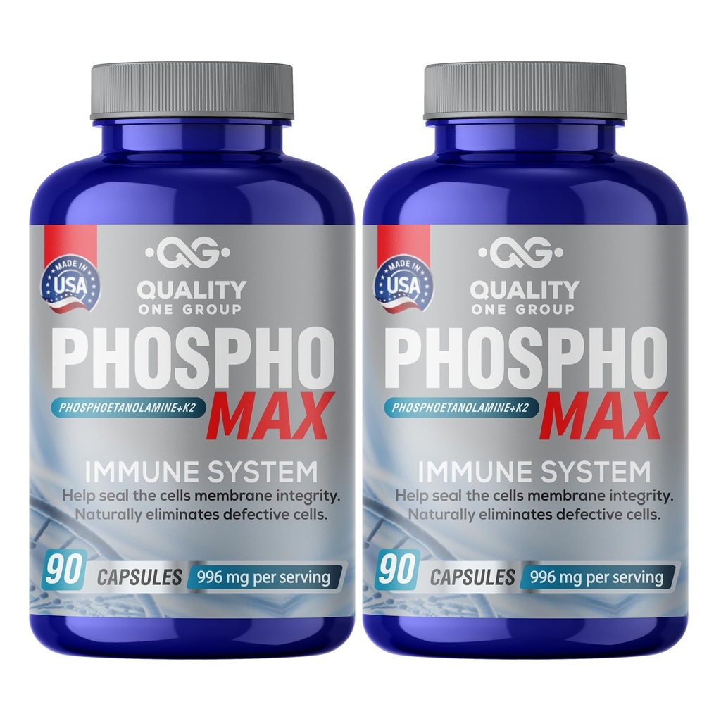 Fosfoetanolamina - Unique Blend of Phosphoethanolamine to Boost Your Immune System- Natural Fosfoetalonamina, 26 Years of Researched Formulation - 180 Capules
