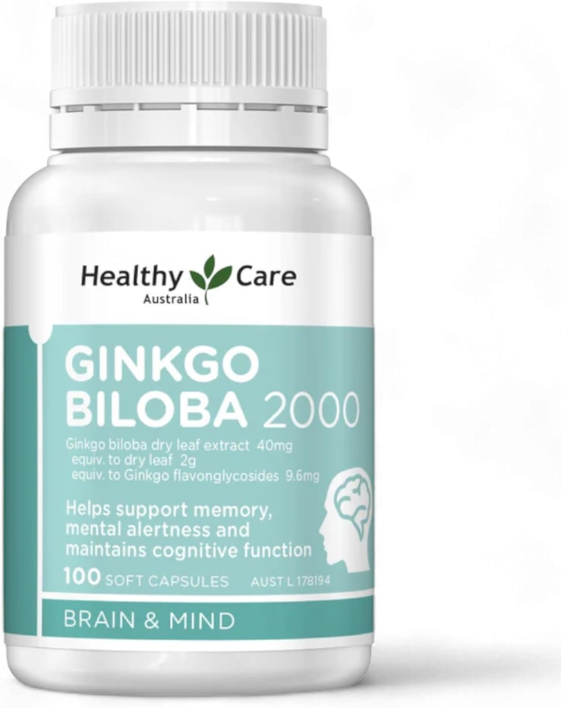 Sund Care Ginkgo Biloba 2000mg 100 Kapsler Australske Made