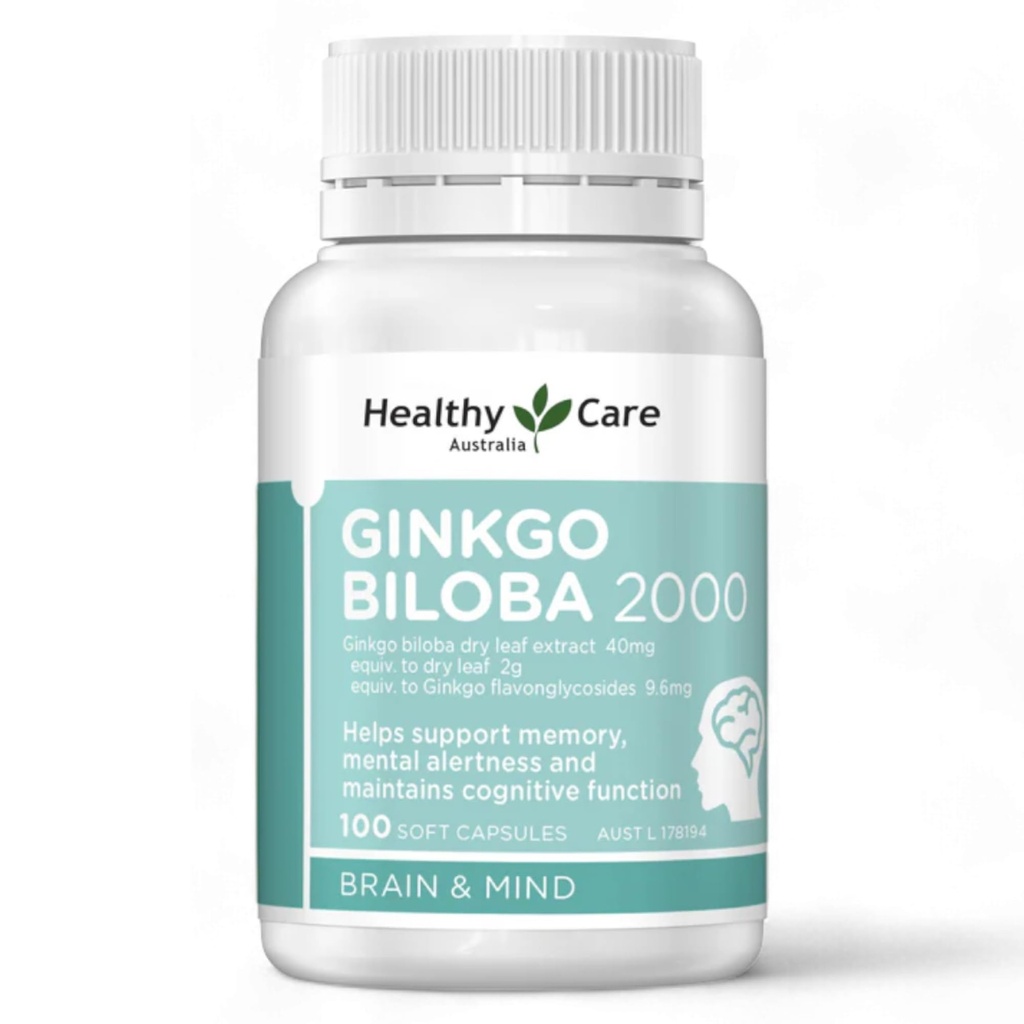Sund Care Ginkgo Biloba 2000mg 100 Kapsler Australske Made