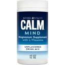 Naturlig vitalitet rolig sind, Magnesium citrat + L- Theanin pulver, supplement til stress Relief, Gluten Free & Vegetarian, Unflavored, 12 oz.