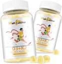 Vitamin D3 K2 Gummies - Vitamin D3 5000IE K2 (MK- 7) 120mcg Kosttilskud med vitamin B Complex sukker Gratis for voksne børn understøtter ben Tandstyrke Immunmango flavor 60 Tæller 2 pakker
